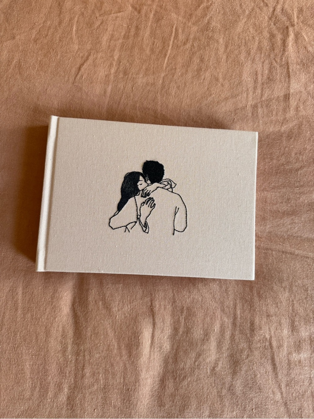 Pink Cream Couple Embrace photo album